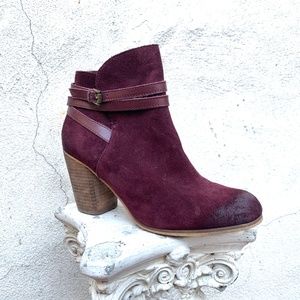BP Ankle Boots Size 9 Burgundy Suede